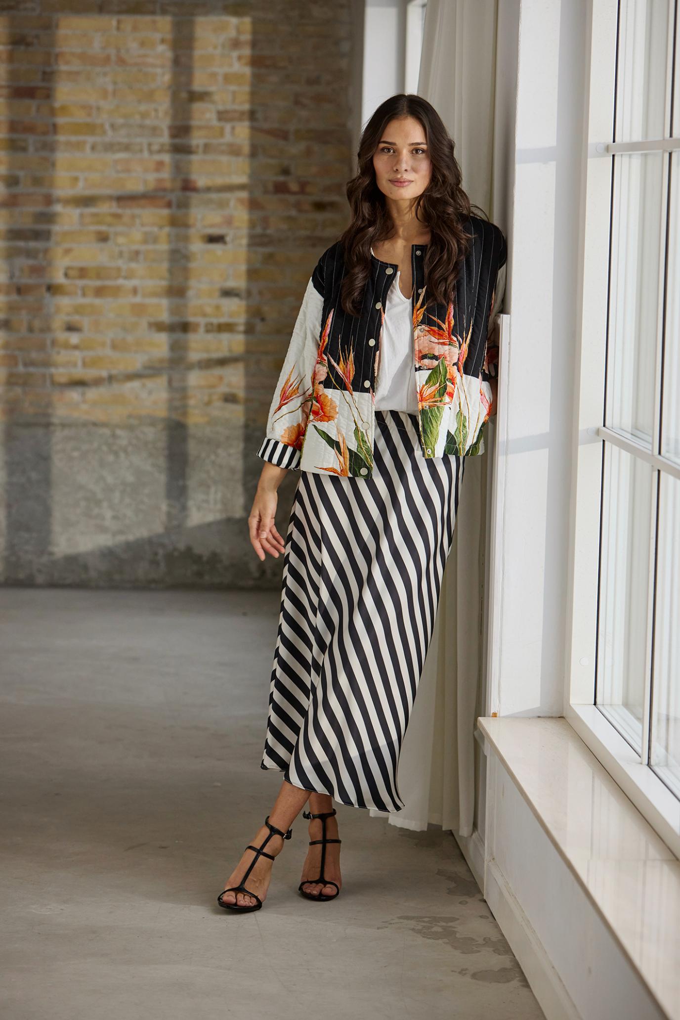 Estella stribet nederdel