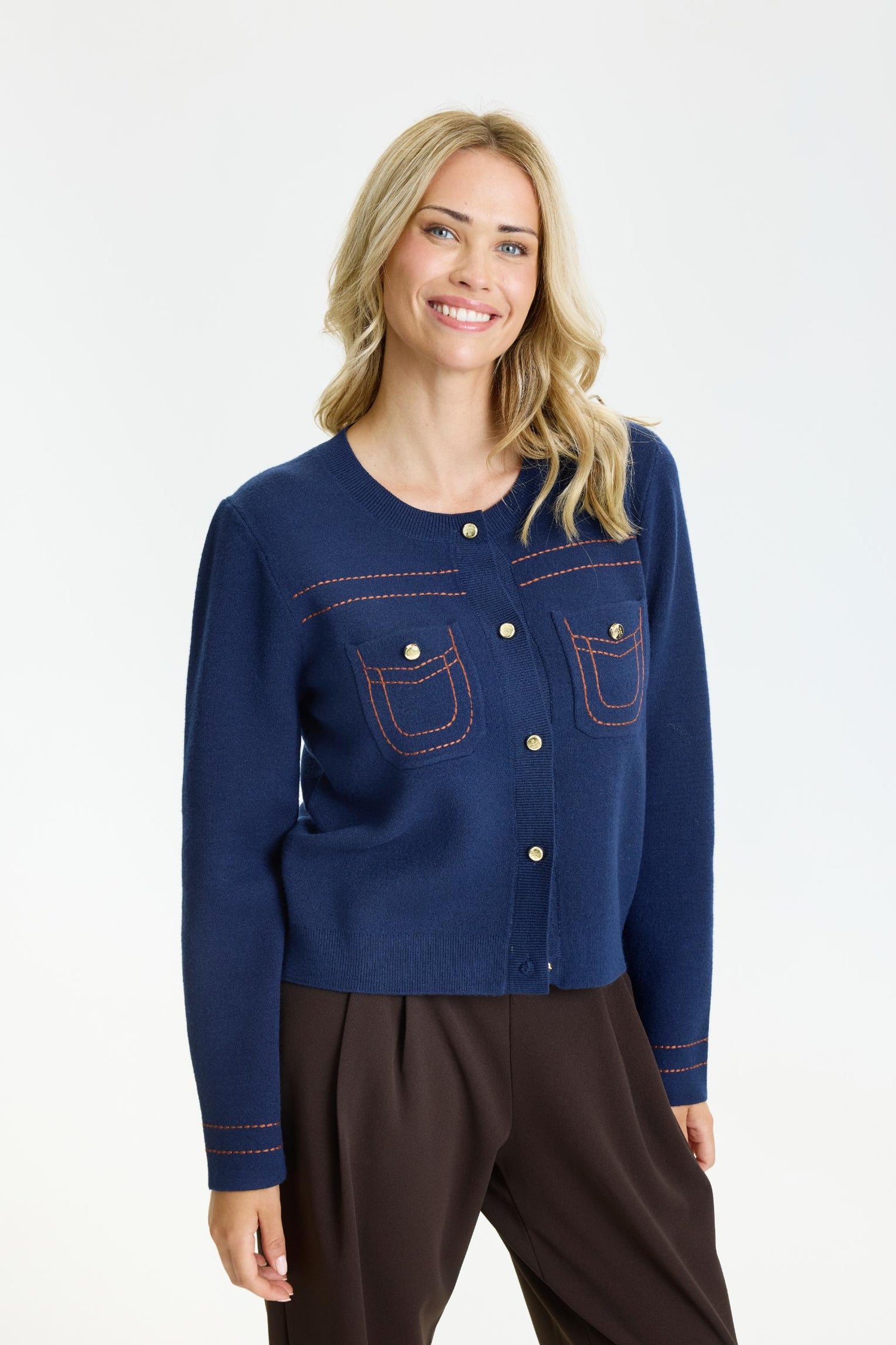 Teo strikcardigan